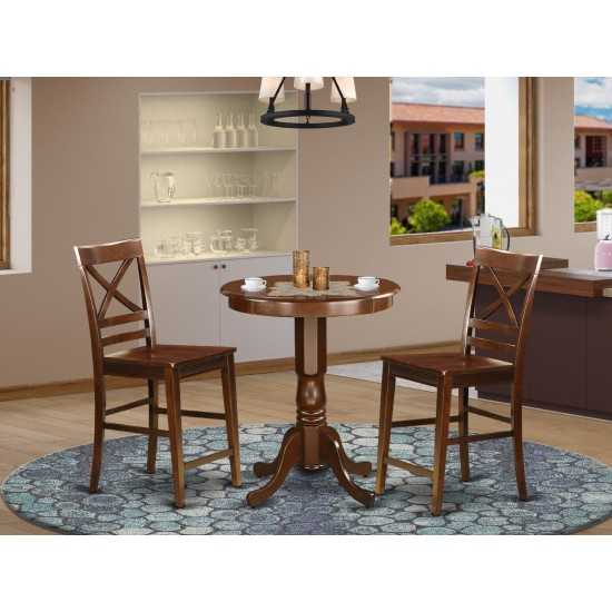 3 Pc Counter Height Dining Room Set-Pub Table And 2 Counter Height Dining Chair