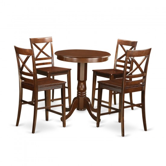 5 Pc Counter Height Dining Set-Pub Table And 4 Dining Chairs