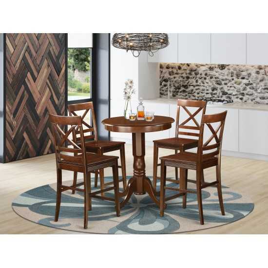 5 Pc Counter Height Dining Set-Pub Table And 4 Dining Chairs