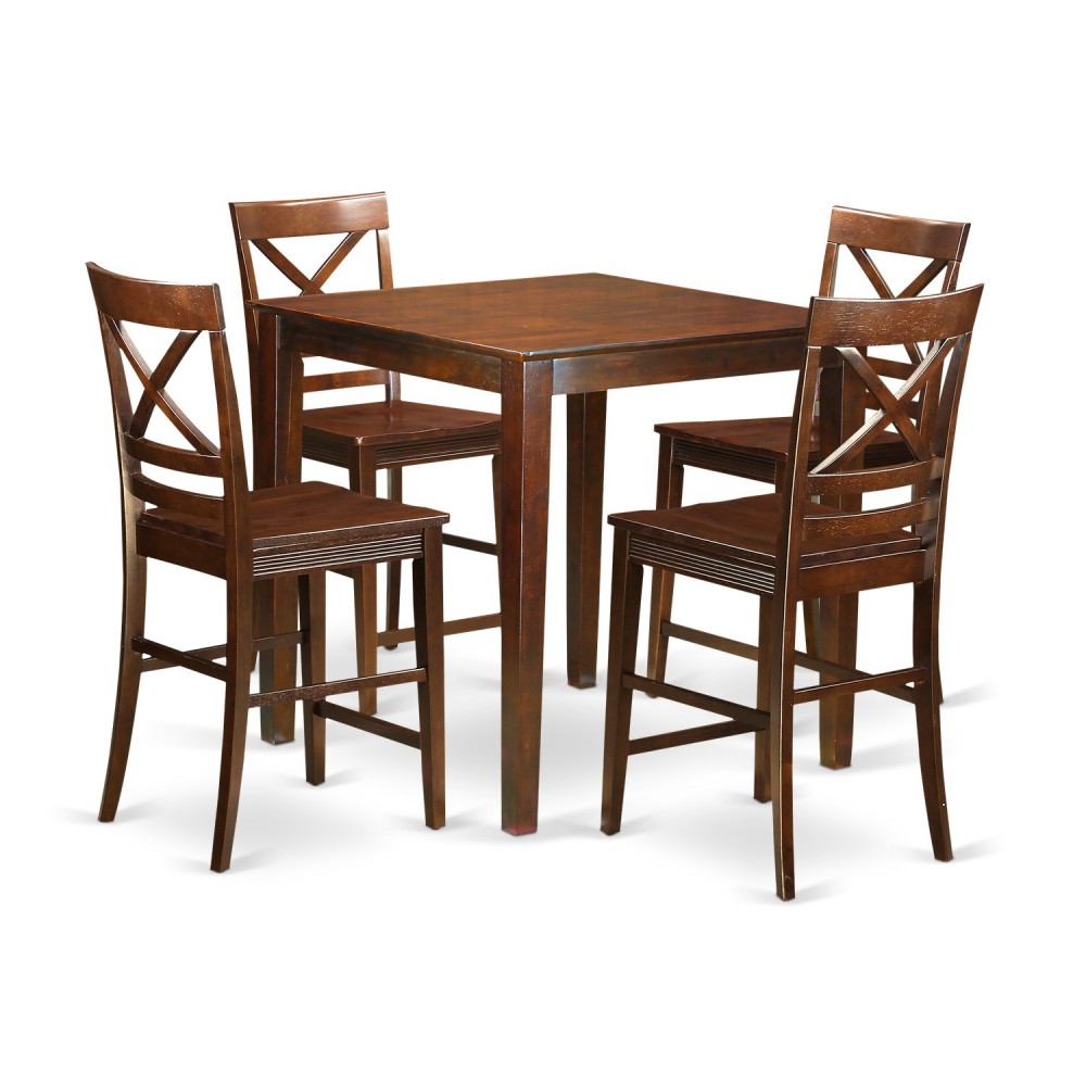 5 Pc Counter Height Dining Room Set-Pub Table And 4 Dinette Chairs