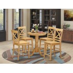 5 Pc Counter Height Pub Set - Dining Table And 4 Kitchen Bar Stool