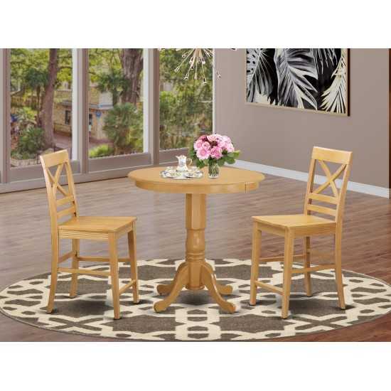 3 Pc Counter Height Dining Room Set - High Table And 2 Counter Height Stool