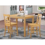 3 Pc Counter Height Table, Chair Set - Small Kitchen Table, 2 Bar Stools