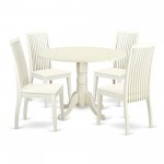 5 Pc Dublin Kitchen Table Set-Dining Table And 4 Wood Seat Kitchen Chairs