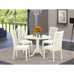 5 Pc Dublin Kitchen Table Set-Dining Table And 4 Wood Seat Kitchen Chairs