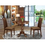 3Pc Dining Set 2 Wood Chairs, 1 Kitchen Dining Table (Mahogany)