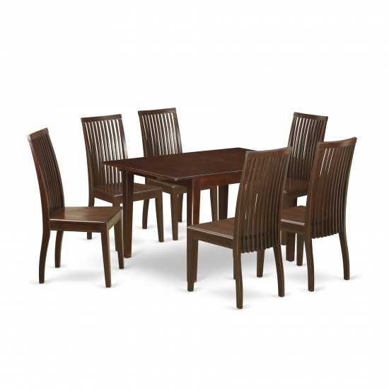 7 Piece Dinette Set For Small Spaces-Dining Tables And 6 Chairs For Dining Room