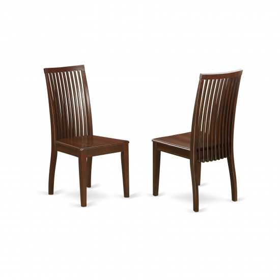 3-Piece Dinette Table Set - Table And 2 Dining Chairs In Mahogany Finish