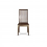 3-Piece Dinette Table Set - Table And 2 Wood Seat Dining Chairs In Mahogany