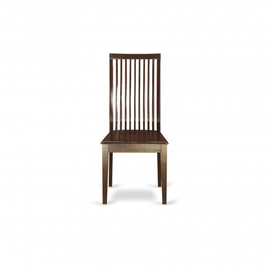 3-Piece Dinette Table Set - Table And 2 Wood Seat Dining Chairs In Mahogany