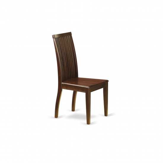 3-Piece Dinette Table Set - Table And 2 Wood Seat Dining Chairs In Mahogany