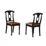 Black 3 Pc Dining Room Setwith 2 Leather Chairs