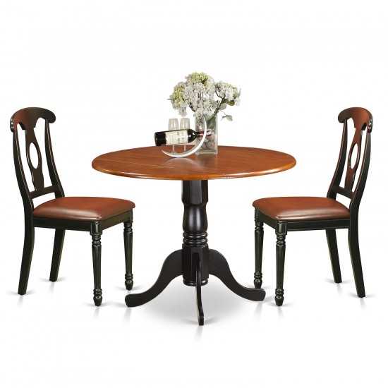 Dlke3-Bch-Lc 3 Pc Kitchen Table Set-Dining Table And 2 Kitchen Chairs