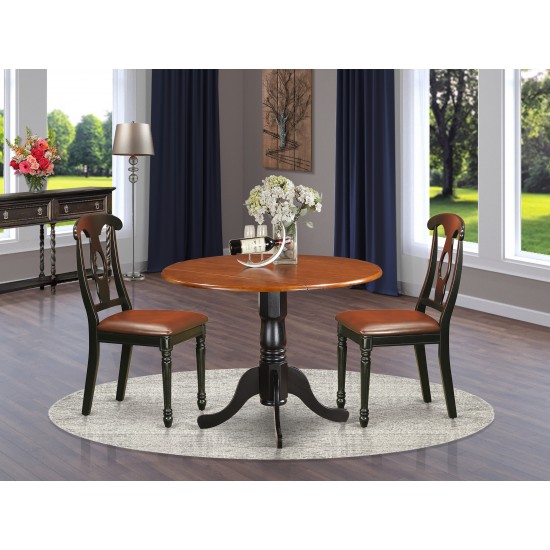 Dlke3-Bch-Lc 3 Pc Kitchen Table Set-Dining Table And 2 Kitchen Chairs