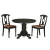 3 Pc Table And Chair Set - Dining Table And 2 Kitchen Dining Chairs