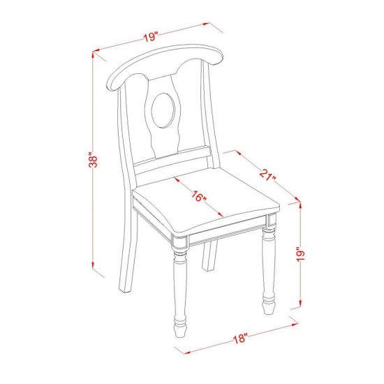 3 Pc Table And Chair Set - Dining Table And 2 Kitchen Dining Chairs