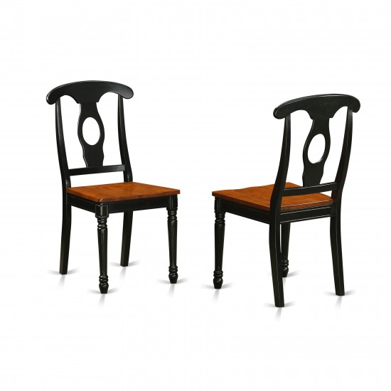 5 Pc Dining Set Including 4 Wood Chairs In Black