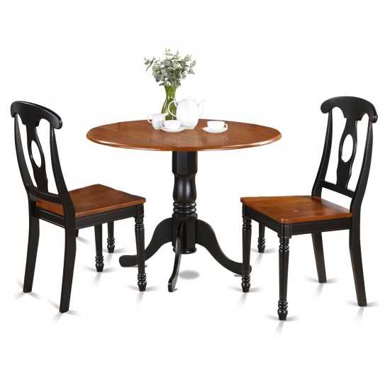 3 Pc Small Kitchen Table Set- Small Table And 2 Dining Chairs