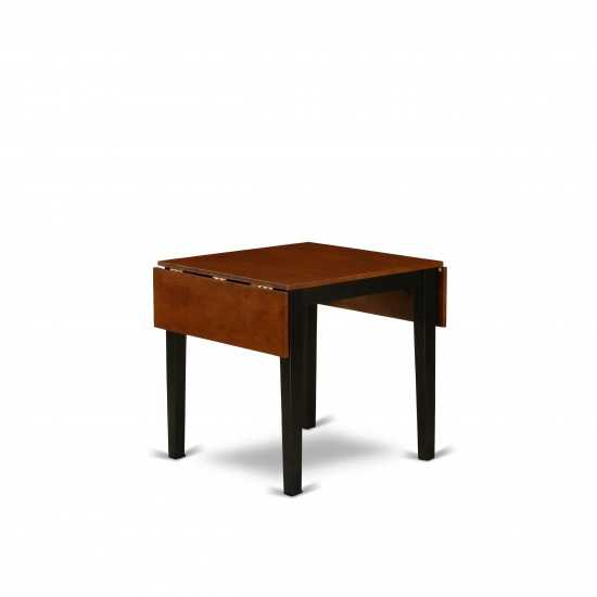 3Pc Dinette Set Offers A Kitchen Table, 2 Dining Chairs, Hard Wood Seat, Napoleon Back, Black, Cherry