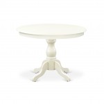 5 Pc Kitchen Set, Linen White Kitchen Table, 4 Linen White Dining Chairs, Napoleon Back, Linen White Finish