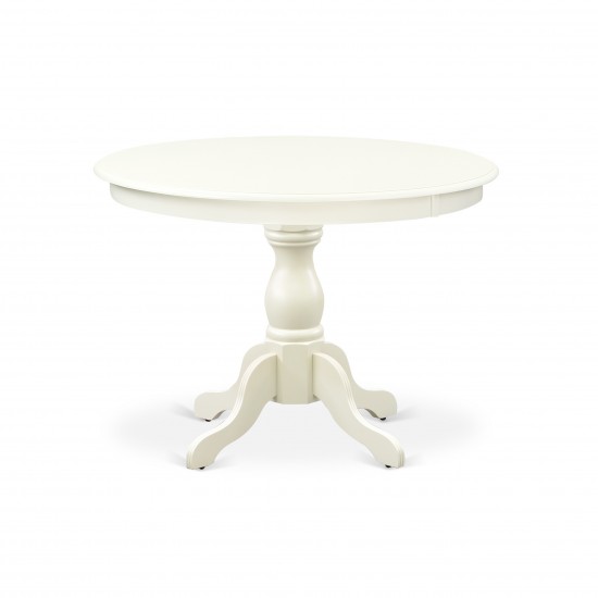 5 Pc Kitchen Set, Linen White Kitchen Table, 4 Linen White Dining Chairs, Napoleon Back, Linen White Finish