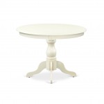 5 Pc Kitchen Set, Linen White Kitchen Table, 4 Linen White Dining Chairs, Napoleon Back, Linen White Finish