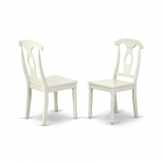 3Pc Dinette Set 2 Dining Chairs, Butterfly Leaf Small Dining Table, Linen White