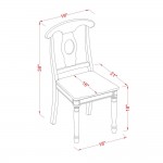 Shke3-Lwh-W 3Pc Round 42 Inch Table And 2 Panel Back Chairs