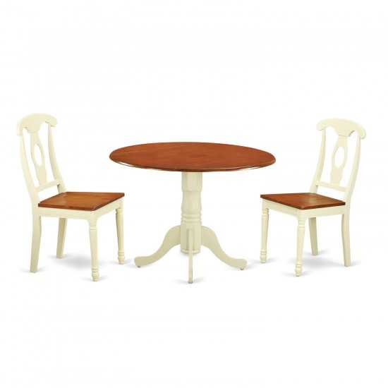 3 Pc Dining Set-Dining Table And 2 Dining Chairs