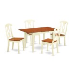 5 Pc Table And Chair Set For 4-Table And 4 Dining Chairs