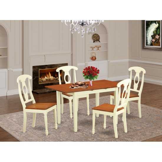 5 Pc Table And Chair Set For 4-Table And 4 Dining Chairs