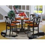 5 Pc Dining Counter Height Set - High Top Table And 4 Dining Chairs