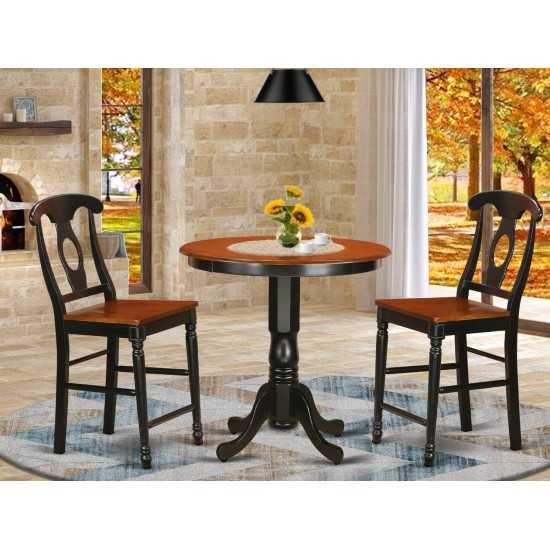 3 Pc Dining Counter Height Set - Dinette Table And 2 Counter Height Stool