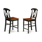 3 Pc Counter Height Dining Set, Counter Height Table, 2 Counter Height Stool, Black & Cherry