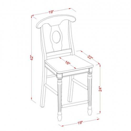 5 Pc Counter Height Table, Chair Set - High Top Table, 4 Kitchen Bar Stool.