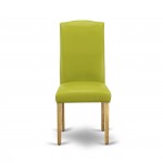 3Pc Round 42" Kitchen Table, Two 9-Inch Drop Leaves, Pair Of Parson Chair, Oak Leg, Pu Leather Color Autumn Green