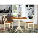 3 Pc Counter Height Dining Room Set - High Top Table, 2 Counter Height Chairs