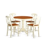 5 Pc Counter Height Pub Set - Table And 4 Counter Height Stool