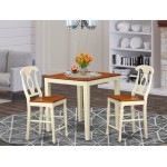 3 Pc Counter Height Dining Set - Counter Height Table And 2 Kitchen Chairs