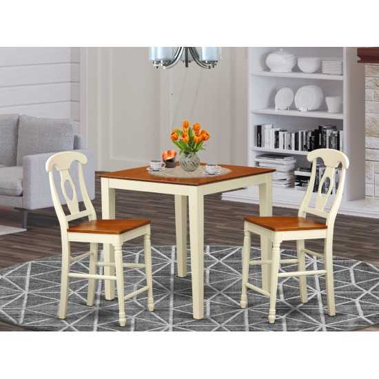 3 Pc Counter Height Dining Set - Counter Height Table And 2 Kitchen Chairs