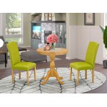 3-Pc Dining Room Table Set 2 Dining Chairs And 1 Wooden Dining Table (Oak)