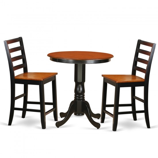 3 Pc Counter Height Set-Pub Table And 2 Kitchen Bar Stool