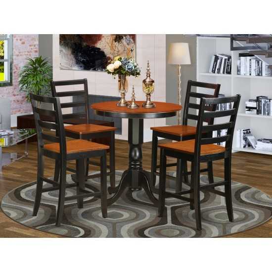 5 Pc Counter Height Dining Set-Pub Table And 4 Dinette Chairs