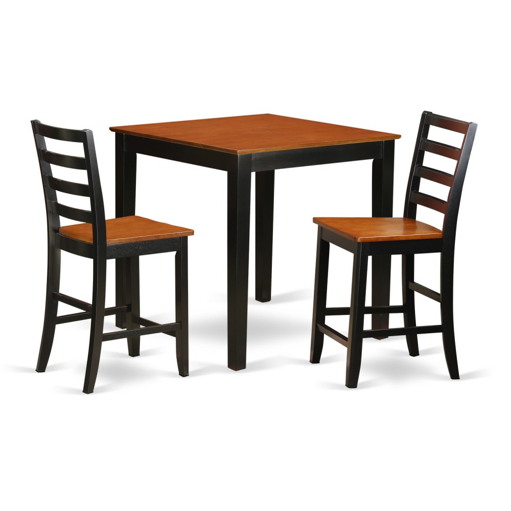 3 Pc Counter Height Table And Chair Set - Kitchen Table And 2 Kitchen Chairs