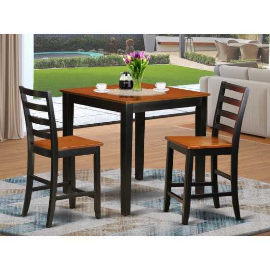 3 Pc Counter Height Table And Chair Set - Kitchen Table And 2 Kitchen Chairs