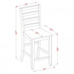 3 Pc Counter Height Dining Set - High Table And 2 Dining Chairs