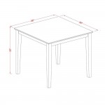 5Pc Dining Set4 Parson Chairs, Rectangle Wood Table Solid Wood Frame -High Back & Linen White Finish