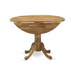 3Pc Round Dining Set, Living Table, 2 Chairs, Grey Upholstered Chairs Seat, Rubber Wood Legs, Natural