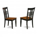 5 Pc Dining Room Set With A Table And 4 Dining Chairs In Black And Cherry