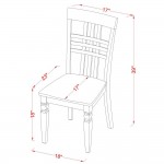 5 Pc Dining Room Set, Dining Table And 4 Dining Chairs In Black And Cherry